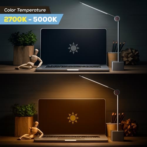 Ligoe Minimalist Home Office Desk Lamp By LINKSTYLE — Foldable Desk Light, Eye Protections LEDs, Dimmable Lights, App Control