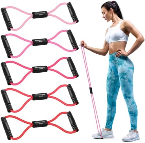 Resistance Bands with Handles, Figure 8 Fitness Bands, Exercise Bands Set