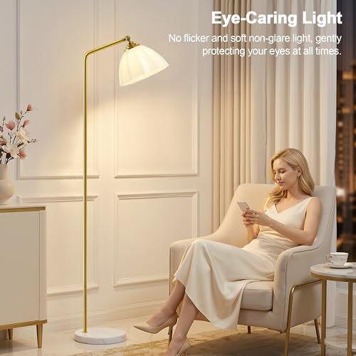 GyroVu Floor Lamps for Living Room, 63" Modern Tall Standing Lamp, 3CCT