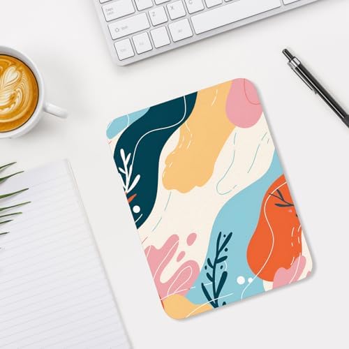 Small Mouse Pad, Mini Mouse Pad 6 x 8 Inch, Thick Rubber Waterproof Mouse Mat, Cute Mousepad for Women Men Wireless Mouse Laptops Home Office, Abstract Figure