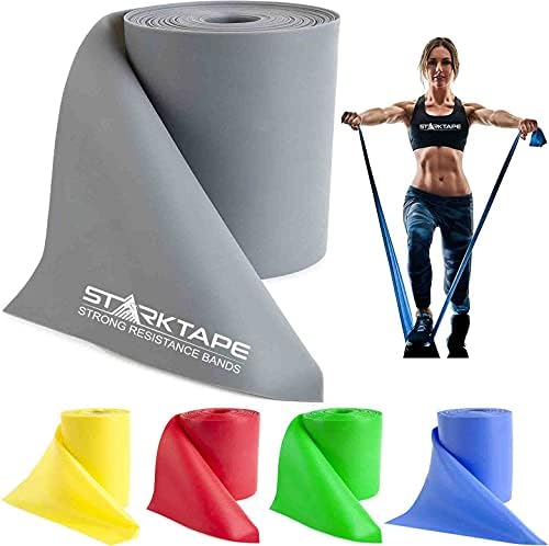 Resistance Bands Professional 8,16, 25, 50 Yards Bulk Rolls. Latex-Free Elastic Physical Therapy Band. No Scent, No Powder - Perfect for Home Exercise, Yoga, Pilates, Gym, Rehab, Workout