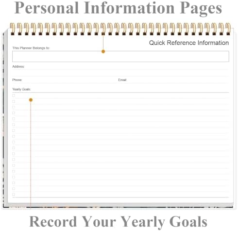 Weekly Productivity Planner - 8.5" x 11" Dashboard Desk Notepad Has 6 Focus Areas to List Tasks for Goals, Projects, Clients, Academic or Meal-Organize Your Daily Work Efficiently, 54 Weeks, Flower-C