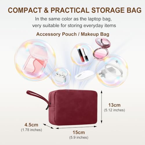 15-16 Inch Laptop Sleeve Case for MacBook Air 15/Pro 16/15 - Red