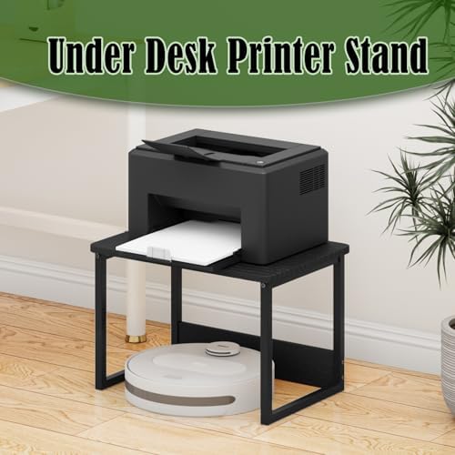 Printer Stand for Desk, 17.1"x12.4" Desktop Printer Stand Shelf Organzier