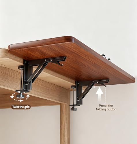 Clamp On Desk Extender for Keyboard, 24 in Under Desk Keyboard Tray