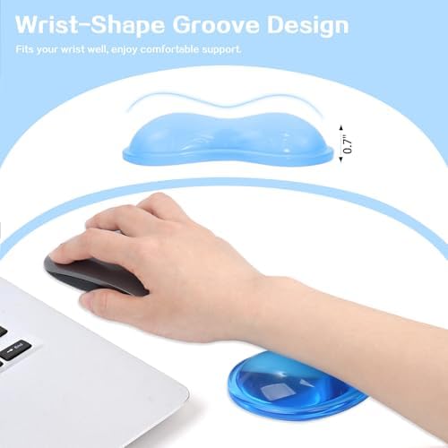 Gel Keyboard & Mouse Wrist Rest Set - Keyboard Wrist Rest Pad & Mouse Support for Office Gaming Pad Computer Laptop Ergonomic Comfortable Pain Relief- Pad Set (Mouse Support Only)