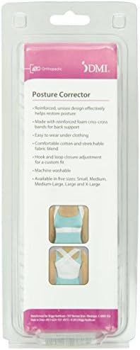 DMI Posture Corrector, Unisex, White, Criss-Cross Foam Bands, Extra Large, 46" to 48" Chest Size (Pack of 2)