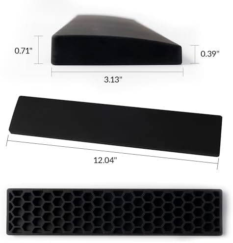 Ergonomic Silicone Wrist Rest for Keychron K12 / Q4 / Q60 / Q60 Max / Q4 Pro / Q4 HE / V4 / V4 Max, 12.04" Honeycomb Non-Slip Palm Rest, 60% Compact Mechanical Keyboard Support with Typing Pain Relief