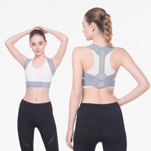 Posture Corrector for Women & Men, Back Brace for Upper Back Pain Relief, Adjustable Shoulder Support Posture Trainer, Helps Improve Spine Alignment, Reduce Slouching, Ideal for Office Work, Sitting, Driving & Daily Use