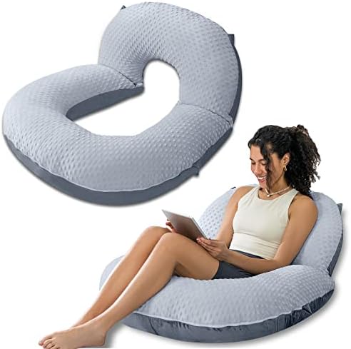 INSEN Reading Pillow, Back Pillow for Sitting in Bed and Couch, Gaming Pillow for Adults, Sit Up Support for Bed