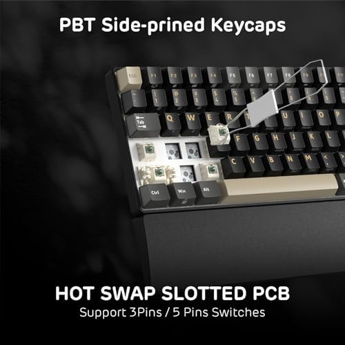 RK ROYAL KLUDGE RK96 RGB Wireless Mechanical Gaming Keyboard w/Wrist Rest