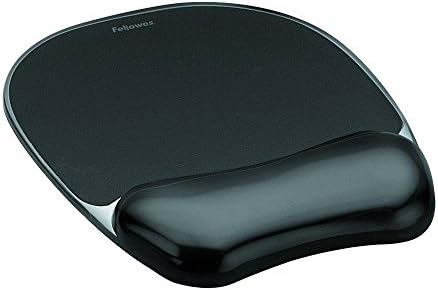 Fellowes 9112101 Crystals Gel Mouse Pad and Wrist Support - Black