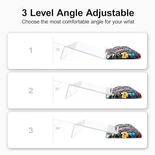 MEGREZ Acrylic Keyboard Stand with Memory Foam Wrist Rest