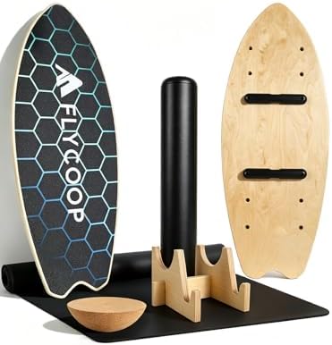 Balance Board for Adult with Adjustable Stoppers: 3 Modes Wobble Board with Roller Exercise Balancing Stability Trainer for Improve Balance Non Slip Surface
