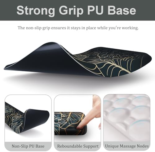 Ospelelf Keyboard Wrist Rest Ergonomic Mouse Pad with Wrist Rest Support Wrist Rest for Computer Keyboard, Green