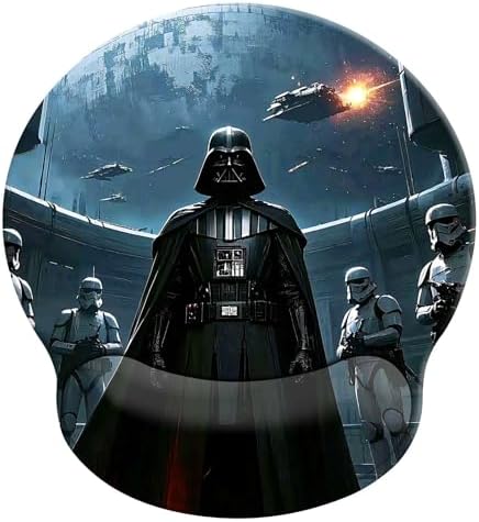 Cool Mouse Pad with Wrist Rest, Waterproof Non Slip Rubber Base Mouse Pads for Desk Office Laptop, Black Ergonomic Mousepad with Wrist Support Suitable for Laptop Desktop and Work