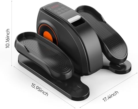 OLIXIS Under-Desk Elliptical Machine–Compact & Quiet Mini Pedal Exerciser with Adjustable Speed, LED Display, Portable Fitness Solution for Home or Office Workouts