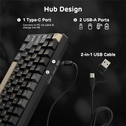 RK ROYAL KLUDGE RK96 RGB Wireless Mechanical Gaming Keyboard w/Wrist Rest