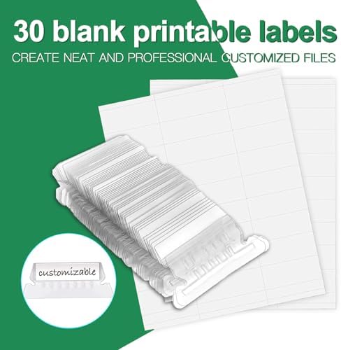 HERKKA Hanging File Folders, 30 Pack Reinforced Letter Size Hanging Folders, Designed for Bulky Files, Filing Cabinet, 1/5-Cut Adjustable Tabs (Green)