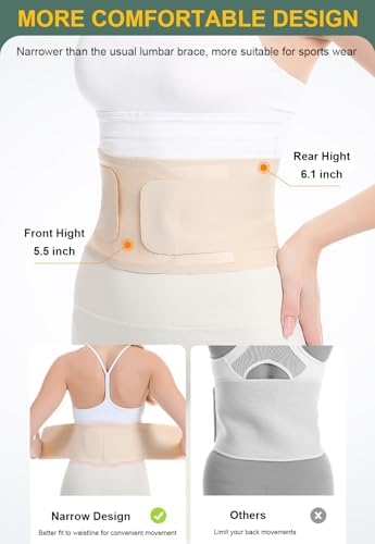 Back Brace for Lower Back Pain Women Men, Waist Support Back Support Brace Back Brace for Men Lower Back Pain Relief Products, Back Belt Sciatica Pain Relief Back Brace for Women Men (Black, Small)