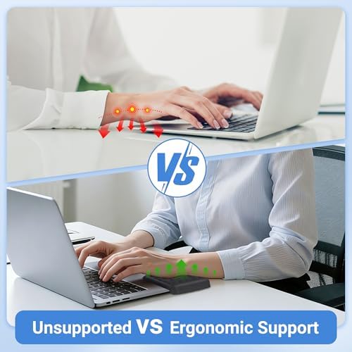 MEKASS Ergonomic Wrist Rest for Laptop, Black