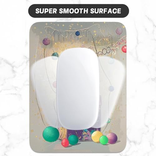 Small Mouse Pad, Mini Mouse Pad 6 x 8 Inch, Thick Rubber Waterproof Mouse Mat, Cute Mousepad for Women Men Wireless Mouse Laptops Home Office, Cat on Box
