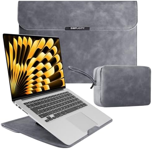 15-16 Inch Laptop Sleeve Case for MacBook Air 15/Pro 16/15 - Grey