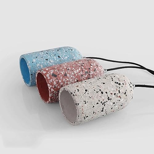 Concrete Industrial Style Light,E27 Base Single-Head Chandelier,Creative Colored Cement Little Hanging Lamp,Front Desk Ckitchen Island Decorative Lighting Fixtures/White
