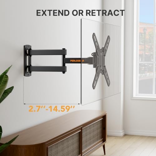 Perlegear Full Motion TV Wall Mount for 13–43 inch TVs up to 44 lbs