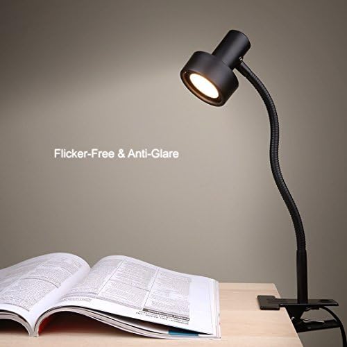 O’Bright Luxor - Dimmable LED Desk Lamp with Gooseneck (Black-Clip on)