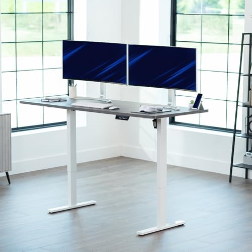 VIVO Dark Gray 71 x 30 in Standing Desk, DESK-KIT-1W7G