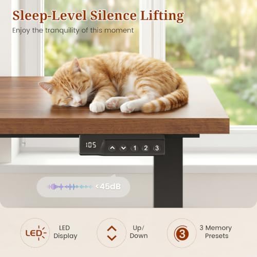 UPOSOJA 55" Farmhouse L Shaped Standing Desk with Modular Filing Cabinet