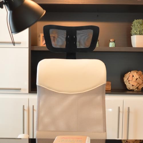 Tofficu Adjustable Office Chair Head Cushion Ergonomic Neck Support Comfortable Headrest Attachment for Computer Desk Chairs 10.62X9.05X2.95 Inches