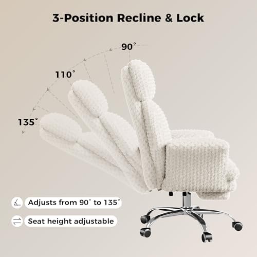 Big and Tall Office Chair, Flip Armrests for Pets & Cross Legged Sitting