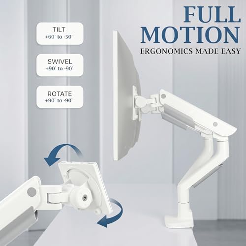 VIVO PRO Premium White Dual Ultrawide Desk Mount, 24-38" Screen, PRO-ST245W