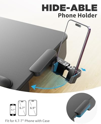 SAIJI Laptop Lap Desk, Portable Laptop Desk for Bed Fits Up to 17" Laptops