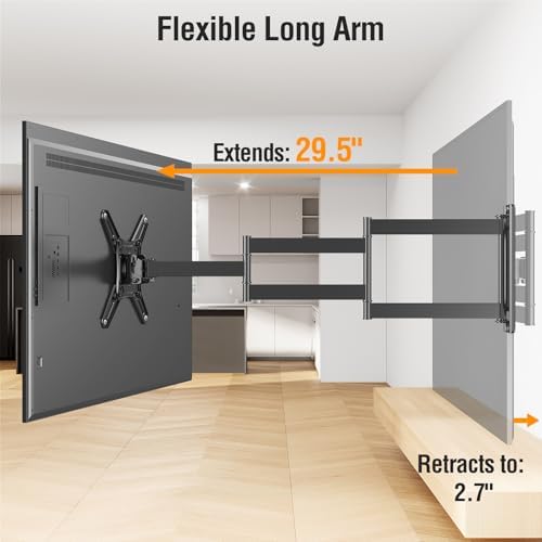 ELIVED 29.5in Long Arm TV Mount for 14-42" TVs Monitors, Max VESA 200x200