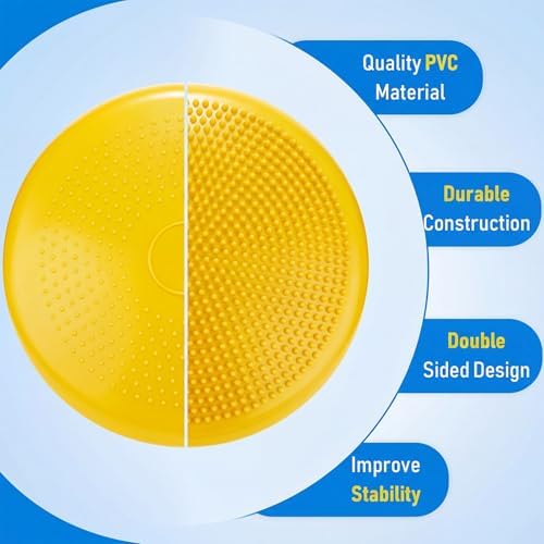 Outus 2 Pcs Balance Disc Kids Inflated Wobble Cushion