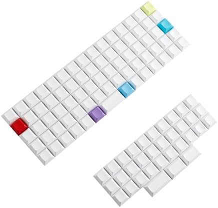 YMDK XDA DSA Blank Colorful PBT Keycaps Suitable for Ortholinear Layout MX Keyboard XD75 ID75 Split 36 Corne Split 46 Planck Preonic Niu40 (DSA 107)
