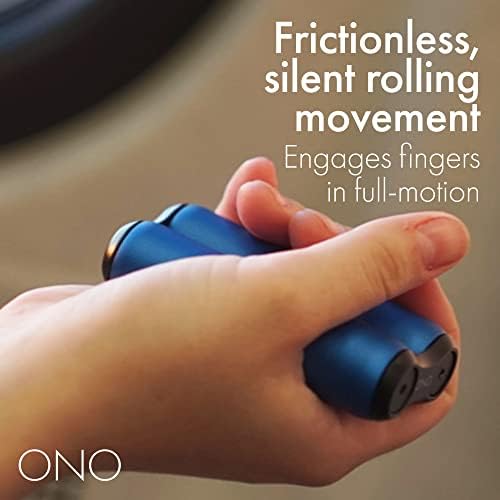 ONO Roller - Handheld Fidget Toy for Adults | Help Relieve Stress, Anxiety, Tension | Promotes Focus, Clarity | Compact, Portable Design (Sapphire, Full Size - Aluminum)