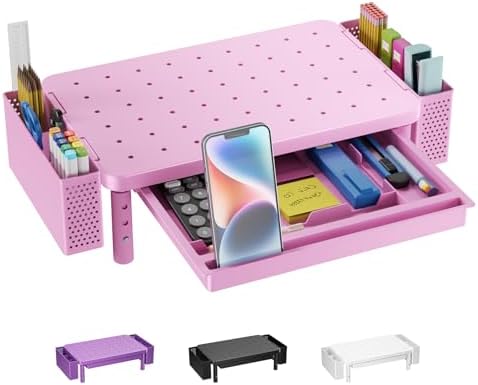 WALI Computer Monitor Stand with Storage and Pen Holder
