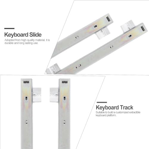 Adjustable Keyboard Slide for Desk Drawer Tray, Steel Ball Bearings