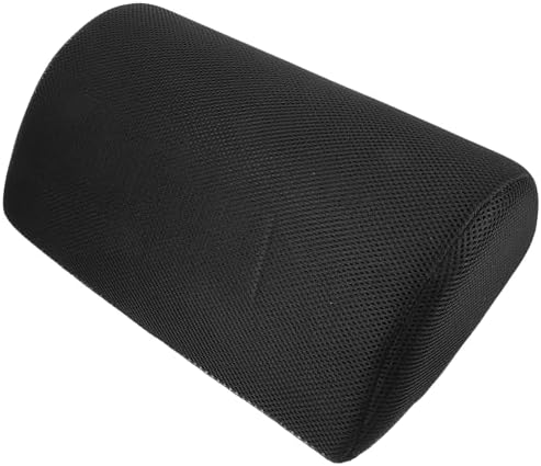 SHINEOFI Office Foot Rest Cushion Elevated Leg Pillow, Rebounding Black Waterdrop-Shaped Mesh Foot Support Pad for Home and Office Use