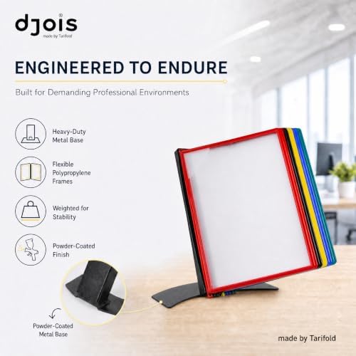 Tarifold Desktop Reference System, 10 Pockets, Easy-Load Design, Assorted
