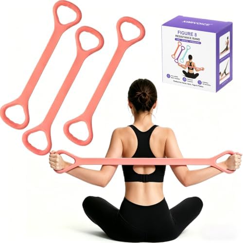 Figure 8 Resistance Bands with Non-Slip Handles for Arm Back & Shoulder 3PC