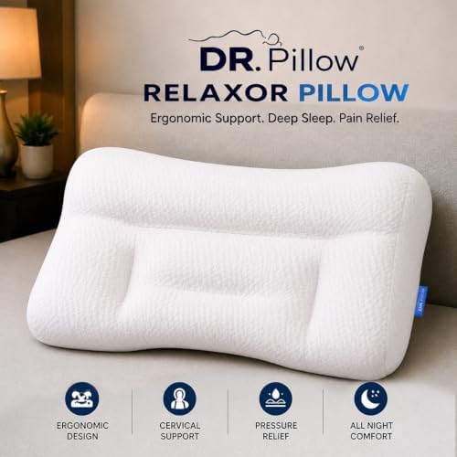 Dr. Pillow Relaxor Ergonomic Neck Support Pillow for Side & Back Sleepers