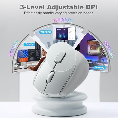YUNZII C2 Silicone Wireless Mouse 1600 DPI Optical 2.4GHz (Gray)