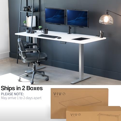 VIVO White Dry Erase 71 x 30 in Standing Desk, DESK-KIT-E2G7WE