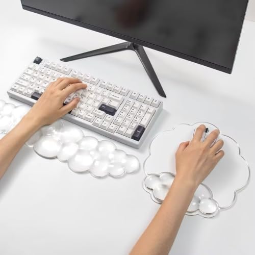 Cloud Wrist Rest for Keyboard and Mouse Set - Cooling Erogonomic Mouse Pad
