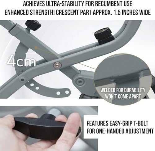 BARWING Stationary Exercise Bike for Home Workout, 5 IN 1 Foldable Indoor Cycling Bike for Seniors, 350LB Capacity, 16-Level Magnetic Resistance, Seat Backrest Adjustments